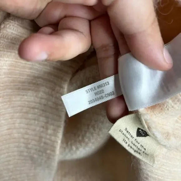 Madewell Havener Cable Knit Pullover Sweater Heather Powder Size S - Picture 9 of 9